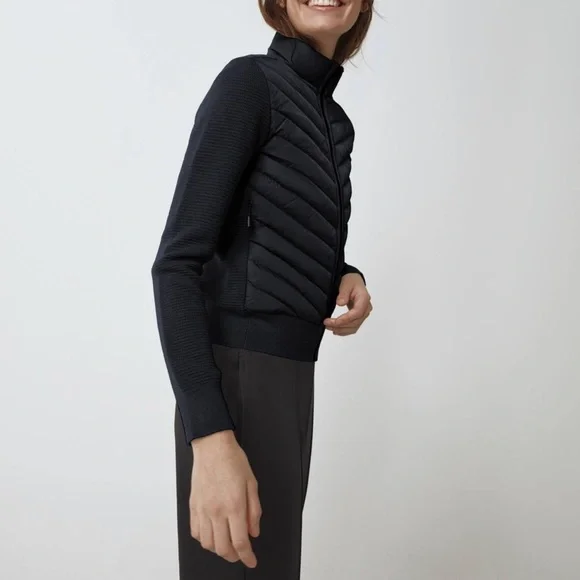 Canada Goose Navy Hybridge High Neck Knit Jacket Size XS NWT Sold OUT in stores - Picture 2 of 9